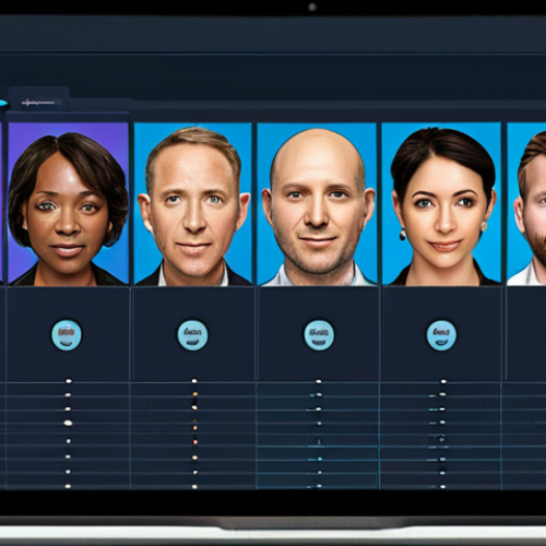 **

Prompt: "Team dynamics analysis visualization: A diverse team of professionals collaborating around a digital dashboard displaying communication patterns, trust levels, and individual strengths. Data points are visually connected, highlighting potential bottlenecks and areas for improvement. Focus on clarity and insightful representation of team interaction."

**