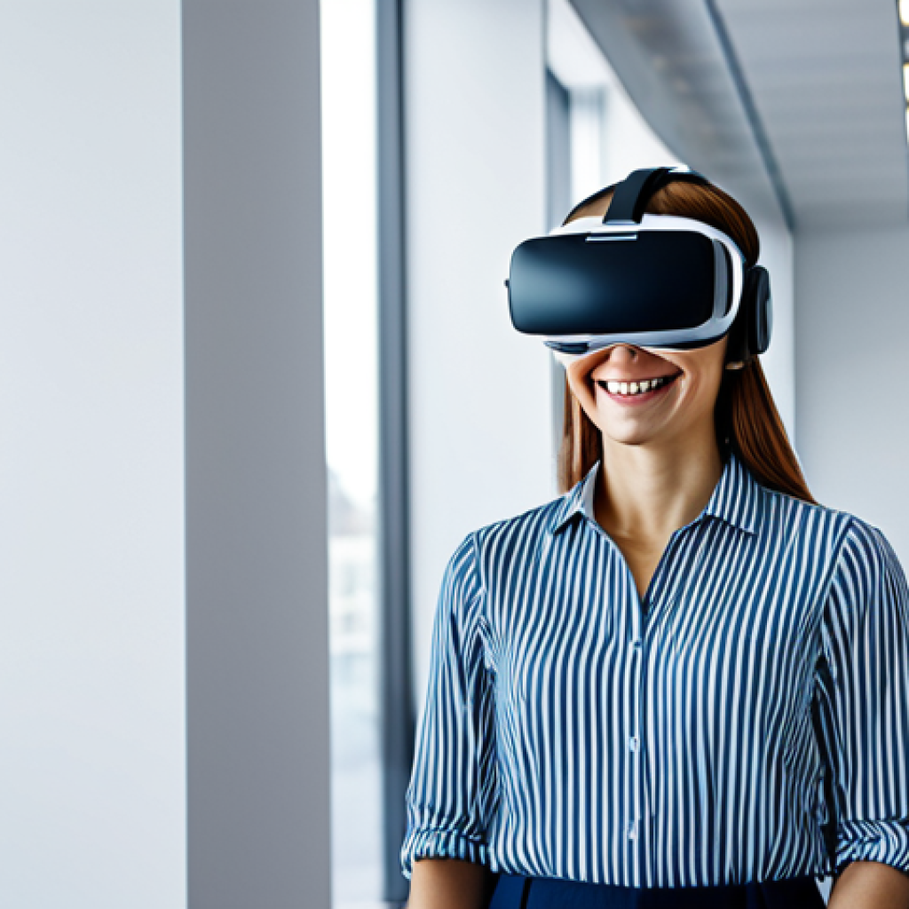 정서적 민첩성 개발을 위한 최신 기술 - VR Emotional Training**

"A young professional woman wearing a VR headset in a brightly lit, modern ...