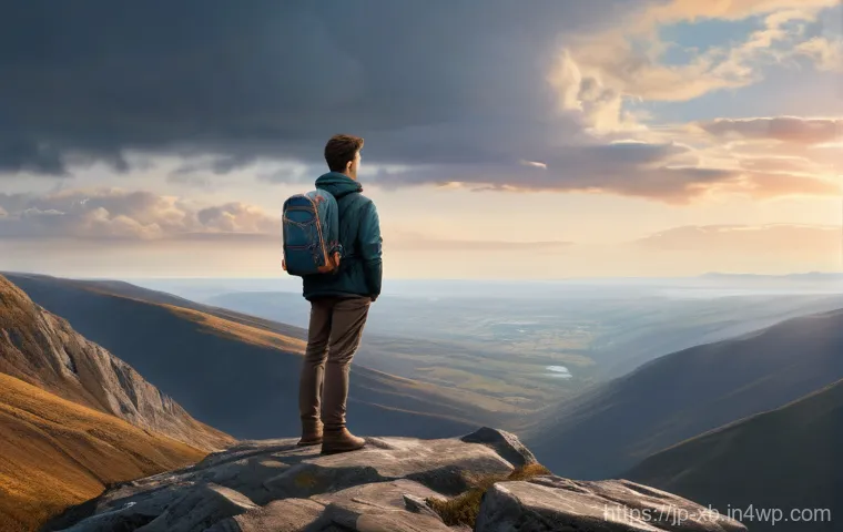 정서적 민첩성이란 무엇인가 - **Prompt:** A young adult, gender-neutral, stands calmly in a surreal landscape where emotions are d...